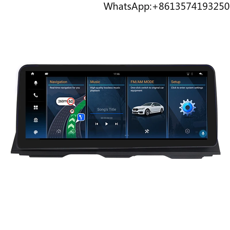 

Wireless Carplay 12.3" Auto Android Car Radio Multimedia Player GPS Navigation Stereo for BMW Series 5 F10 F11 F18 2010-2016