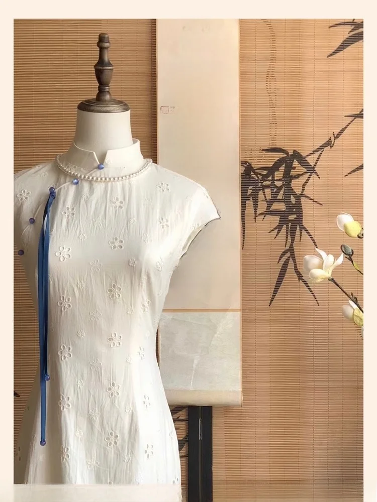 

Chinoiserie Yunsuiyao Long Dr Ele ort Sve aduated Color adient Long Qipao Daily Wear Polyester Fiber