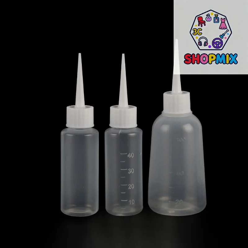 5PCS 40/100ml Plastic Clear Tip Applicator Bottle Squeeze Bottle Suitable For Crafts Art Glue Multi Purpose Refillable Empty