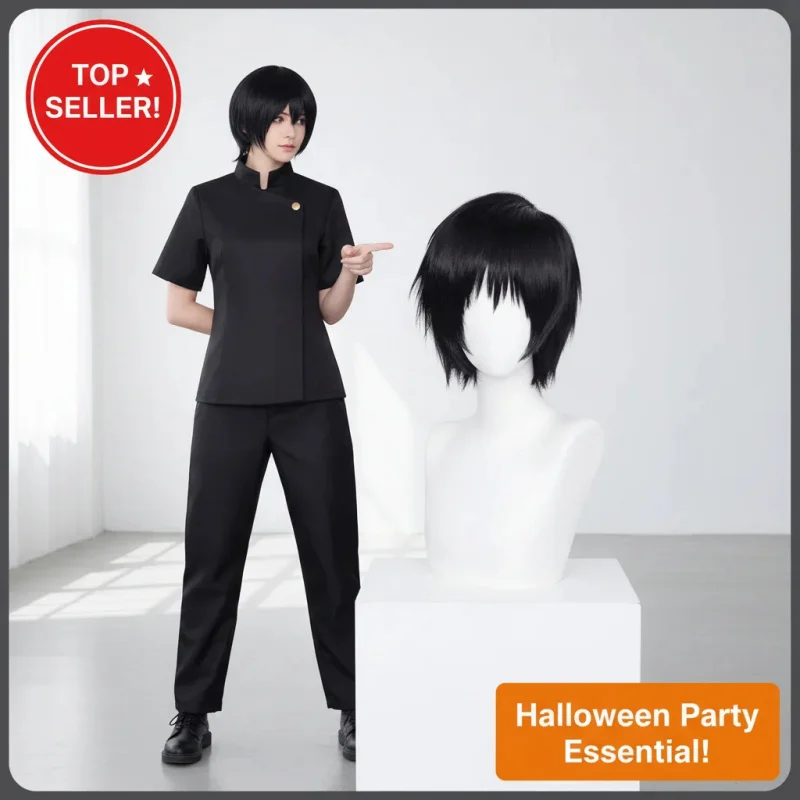 ▶ ❤ Anime Jujutsu Kaisen Cosplay Satoru Gojo Uniform Halloween-Kostüm Damen-Set Performance-Kleid ❤ ◀