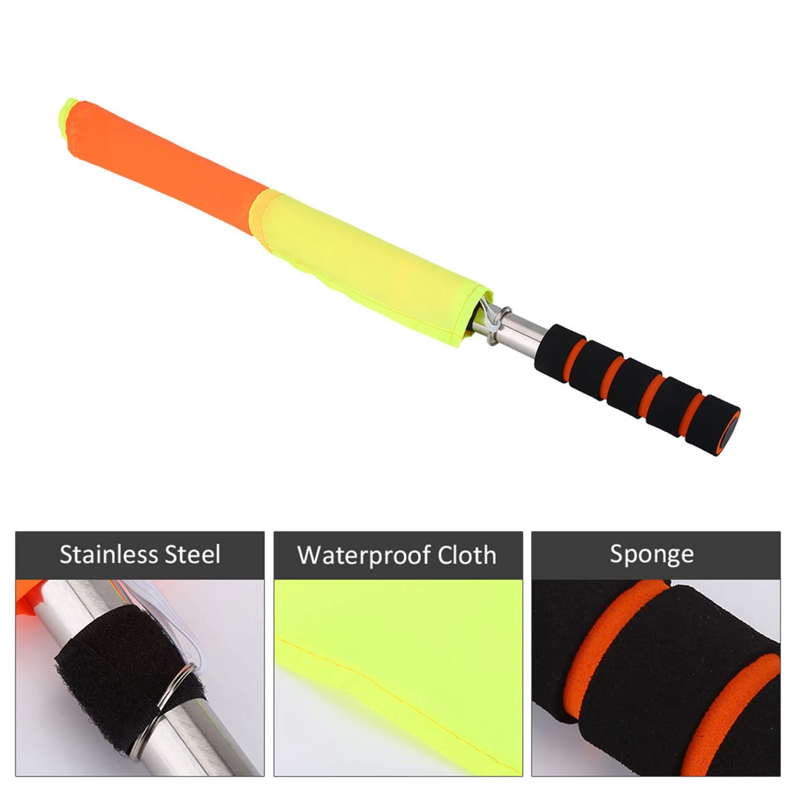 

ZK50 2PCS Referee Linesman Flag with Storage Bag for Sports Match Soccer Football Hockey Training