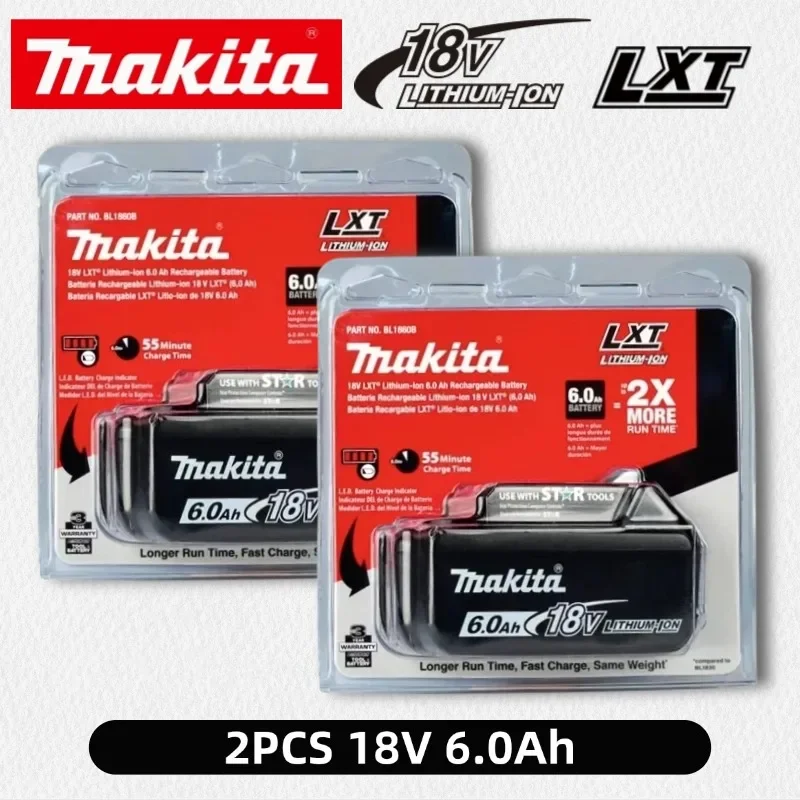 2026 Nieuwe Makita 6Ah voor Makita 18V Elektrische gereedschapsbatterij BL1840 BL1830B BL1850B BL1850 BL1860 BL1815 Vervangende Lithium Batterij