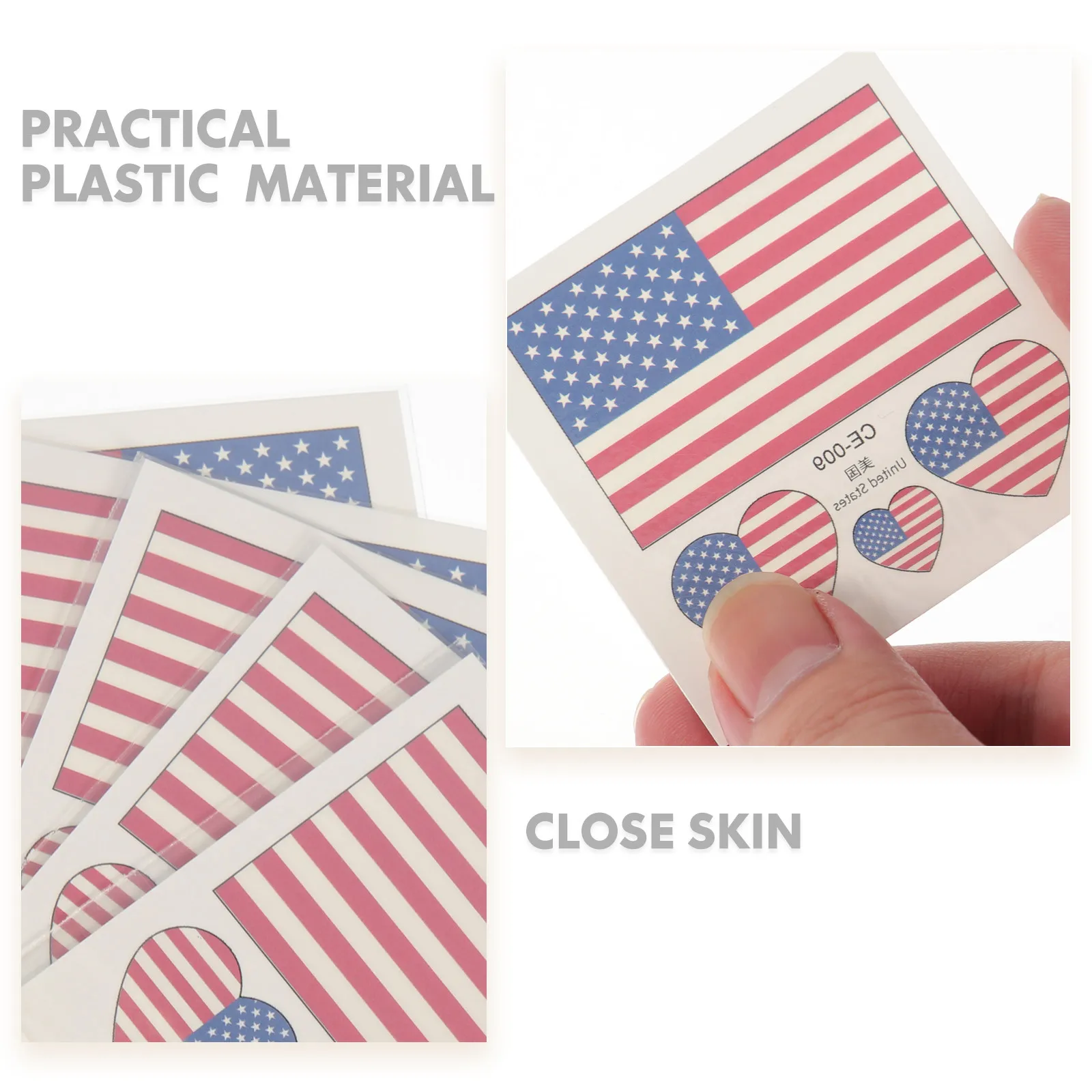 

25Pcs Usa Independence Day Temporary Tattoos Stickers Patriotic Heart Design Body Decal Festival Party Decoration