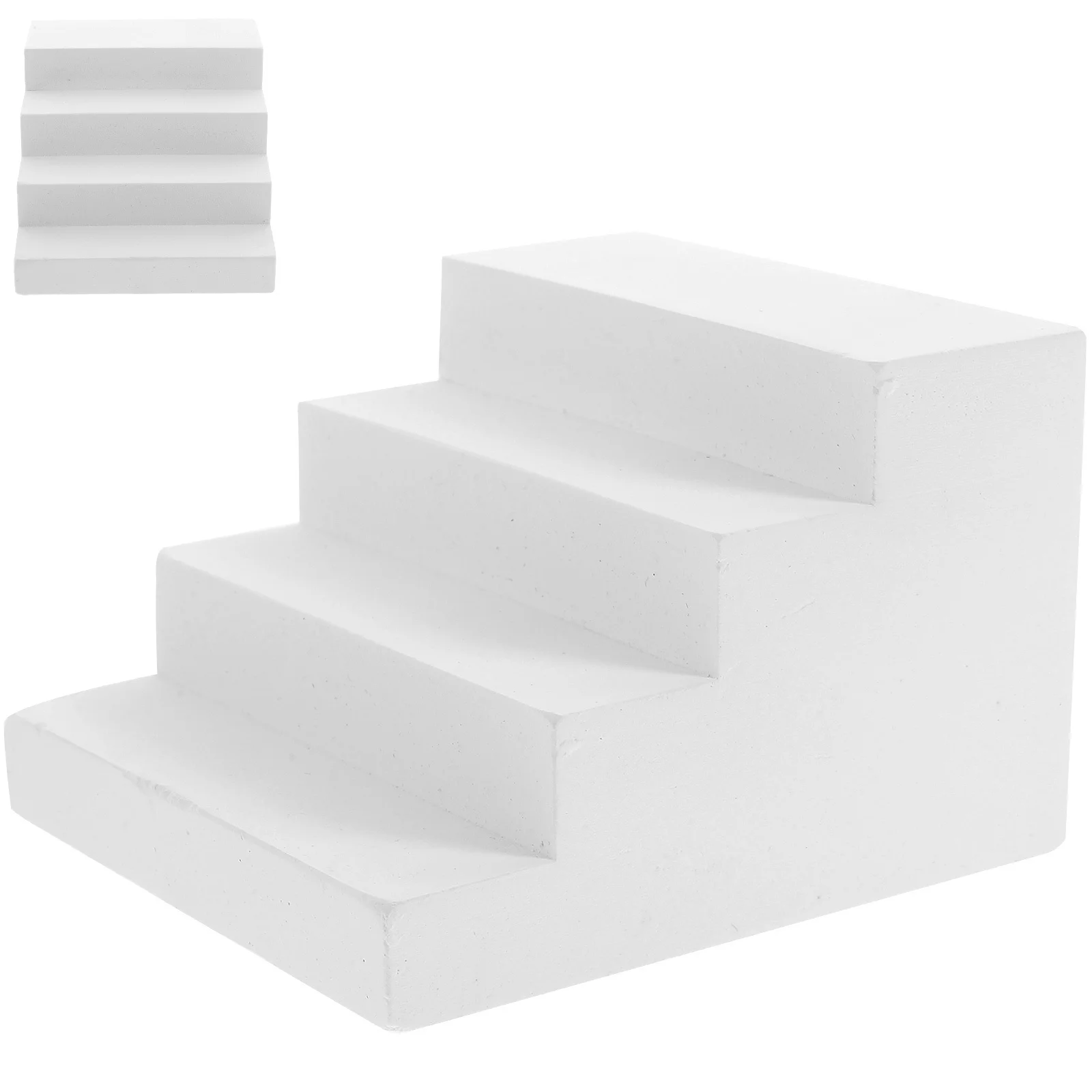 

Mini Gypsum Ladder Decorative Cube Prop for Home Interior Desktop Shelf Display Art Craft Photography Background Styling