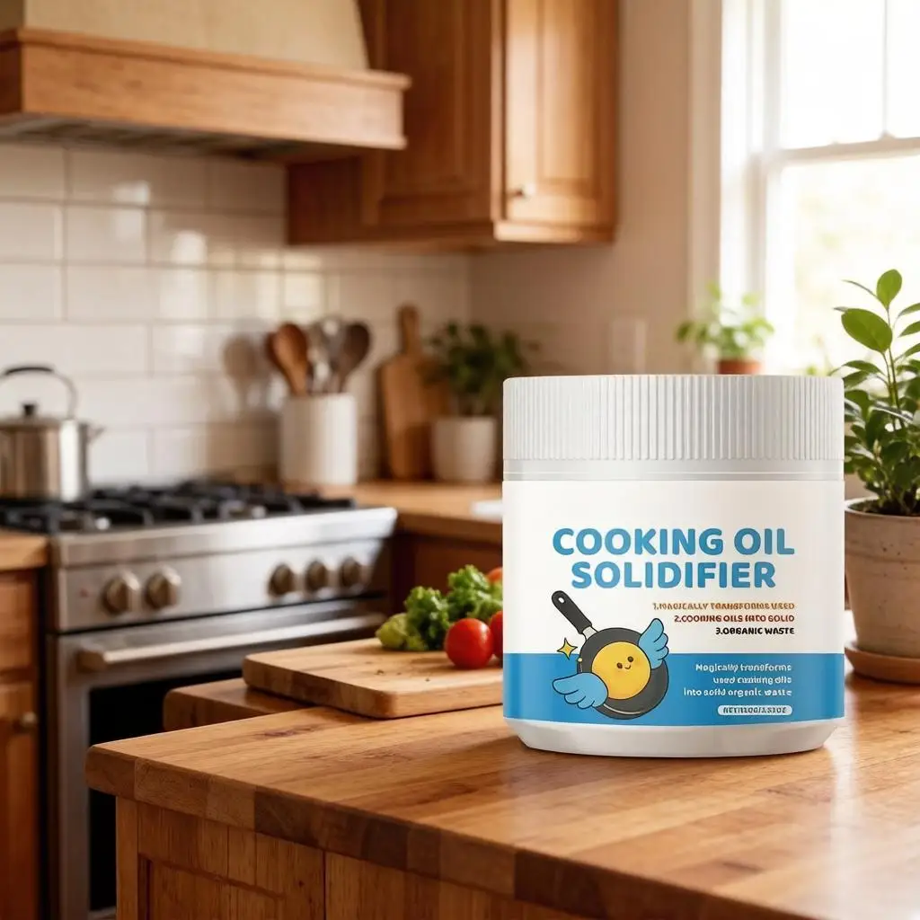 Solidificador de Aceite de Cocina Práctico, Endurecedor de Aceite Usado de Acción Rápida y Efectiva, Accesorio para la Eliminación Fácil del Aceite en el Hogar y la Cocina