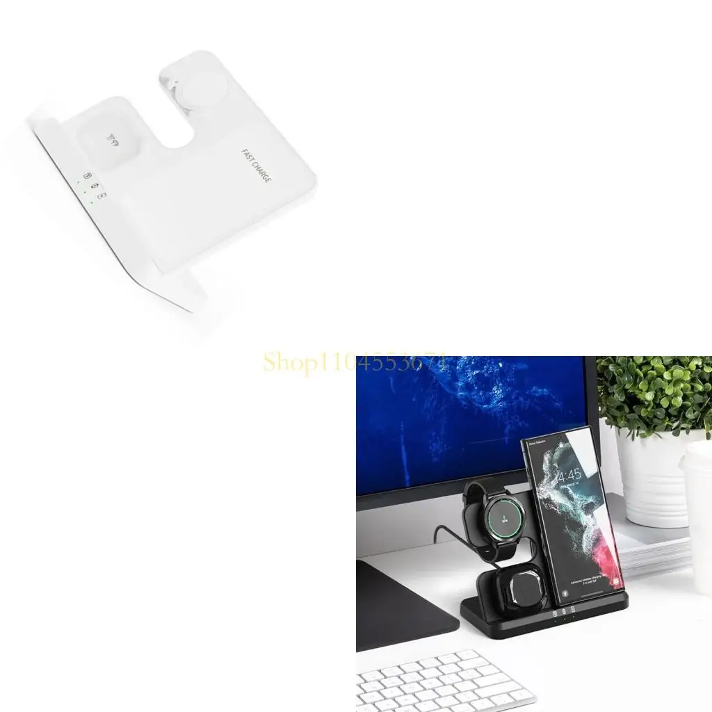 Best Seller 3 in 1 Wireless Dock Station for S22/S21/S20/Note 20 Phones,Watch 4/3/Active 2 Smartwatch Quick Charging Stand