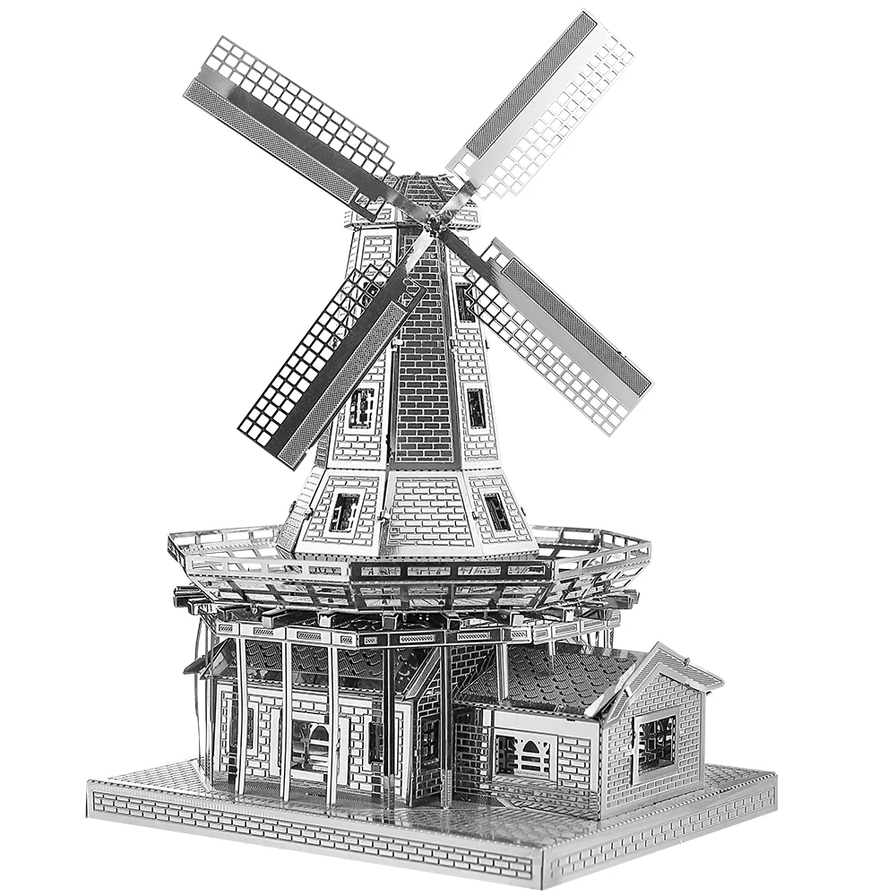 Piececool 3D Metal Puzzles DIY Dutch Windmill Model Kits for Teens Hobbies Toys Great Gifts-89 Pcs