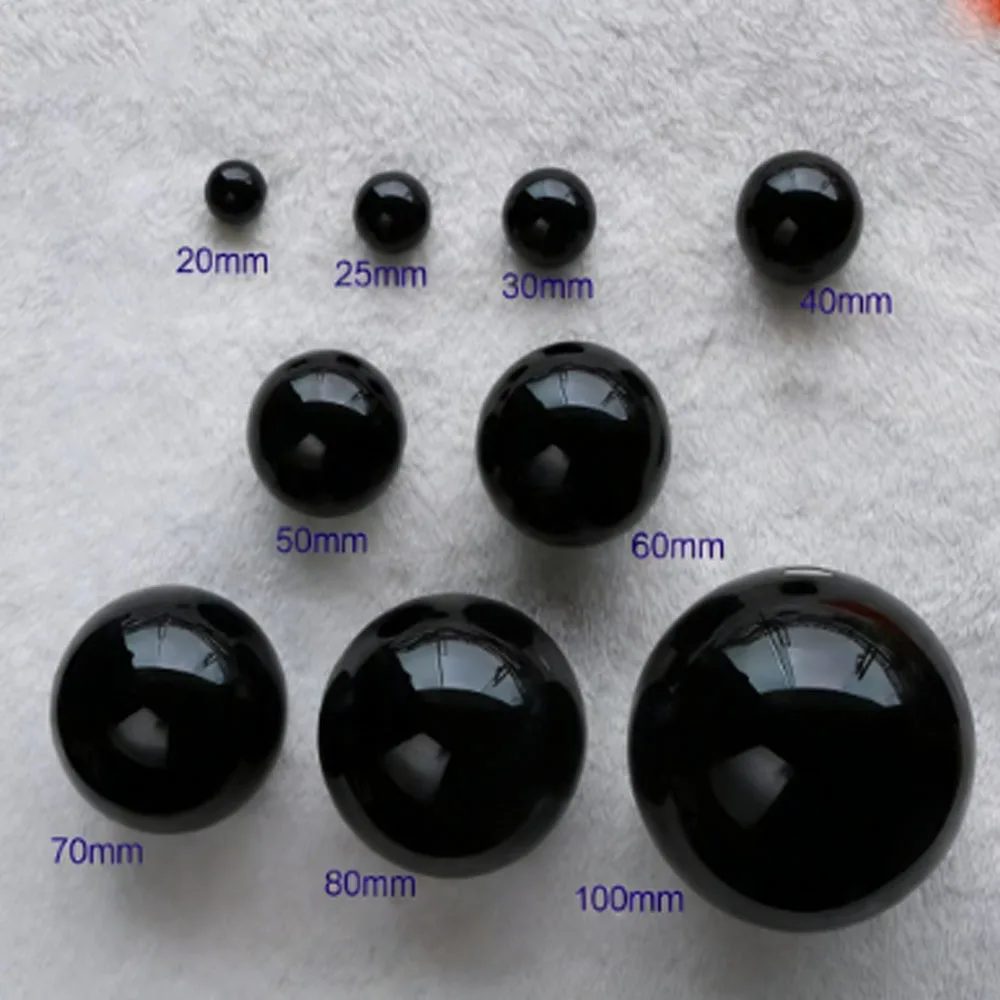 1-90pcs Dia 1-100mm Black Glass Balls Solid Balls Decorative ball Craft Ornament Toys Doll Eyes Accessories