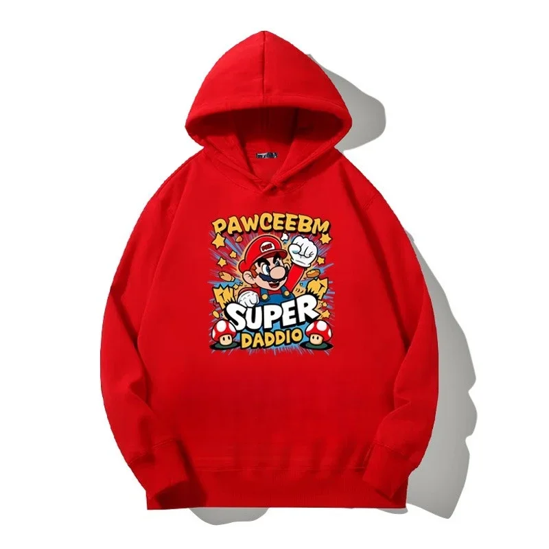 Automne et hiver enfants decontracté mode à manches longues hauts garçon filles dessin animé retrro Super Mario imprimer confort