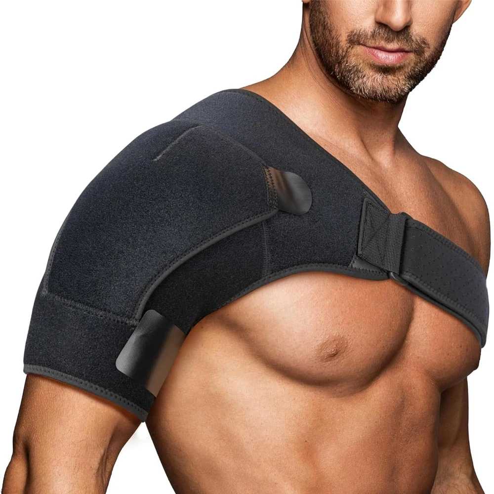 Recovery Shoulder Brace for Men and Women, Shoulder Stability Support Brace, Adjustable Fit Compression Shoulder Sleeve Wrap