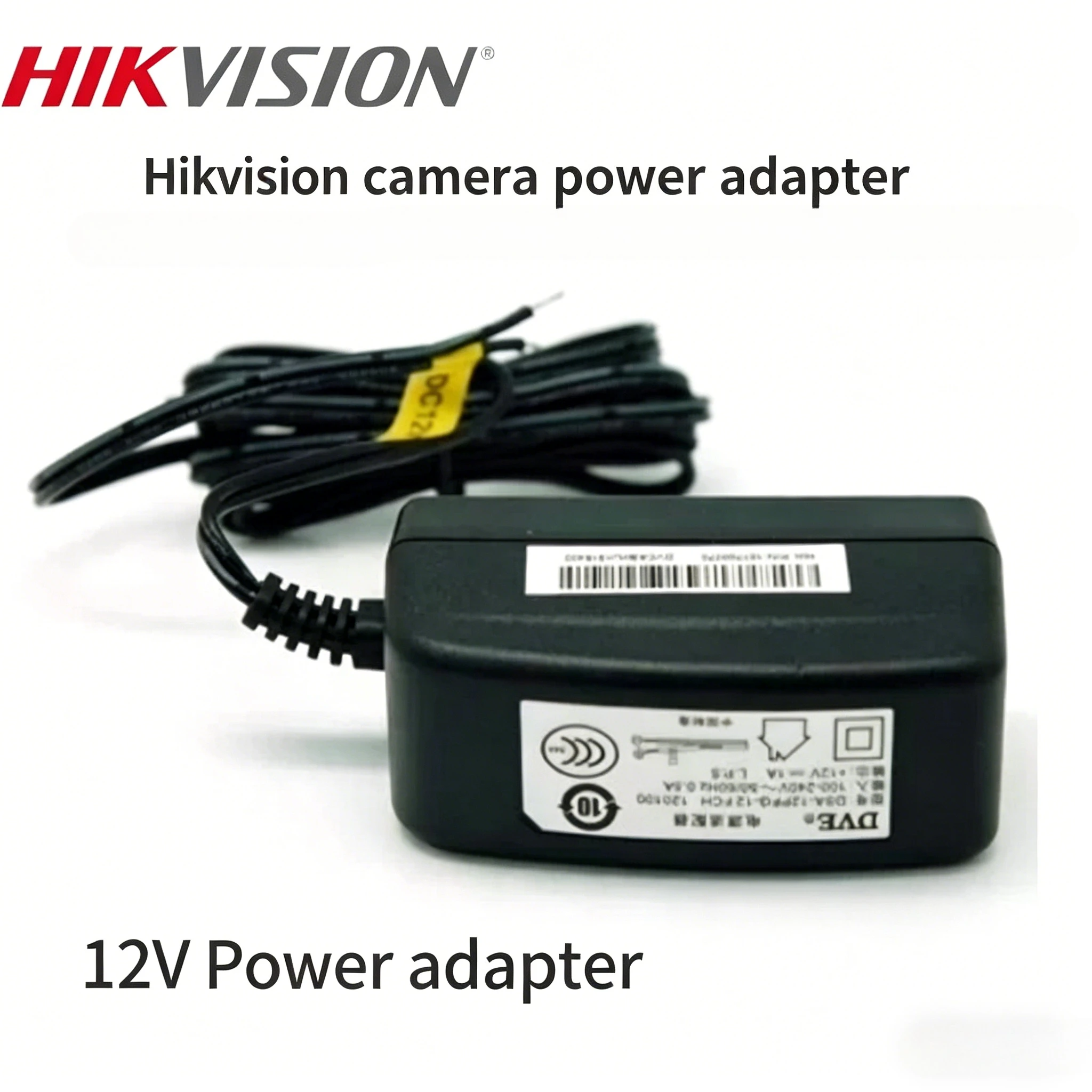 Hikvision 12V 1A DC Power Adapter Universal Power Supply for Industrial Machine Vision Camera Full Voltage Input Charger