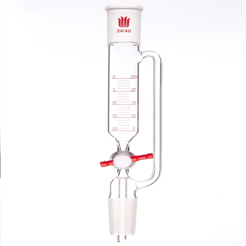 SYNTHWARE Constant pressure drip funnel, With tick marks, PTFE valve, Addition funnel, Borosilicate glass, F62