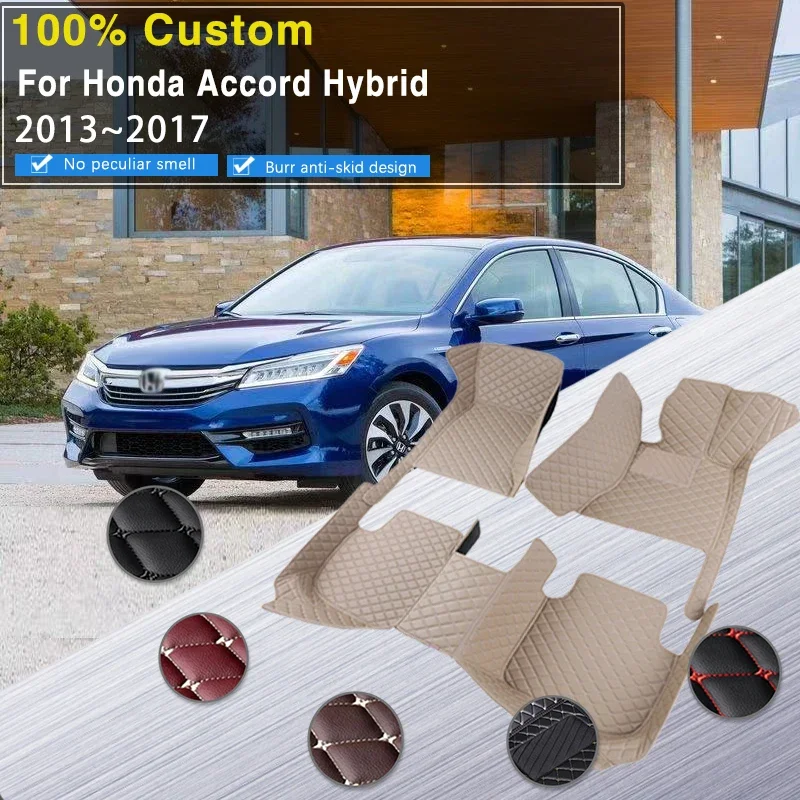

Качественные автомобильные коврики для Honda Accord Hybrid CR-7 2013 ~ 2017 водонепроницаемые кожаные напольные коврики Tapete Automotivo Para Carro Car Acc