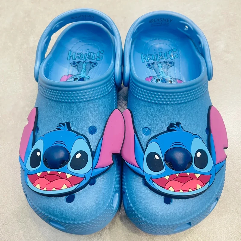 

Disney Stitch Solid Color Breathable Slippers Outdoor Travel Lightweight Casual Sandals Bathroom Home Furnishings Practical Gift