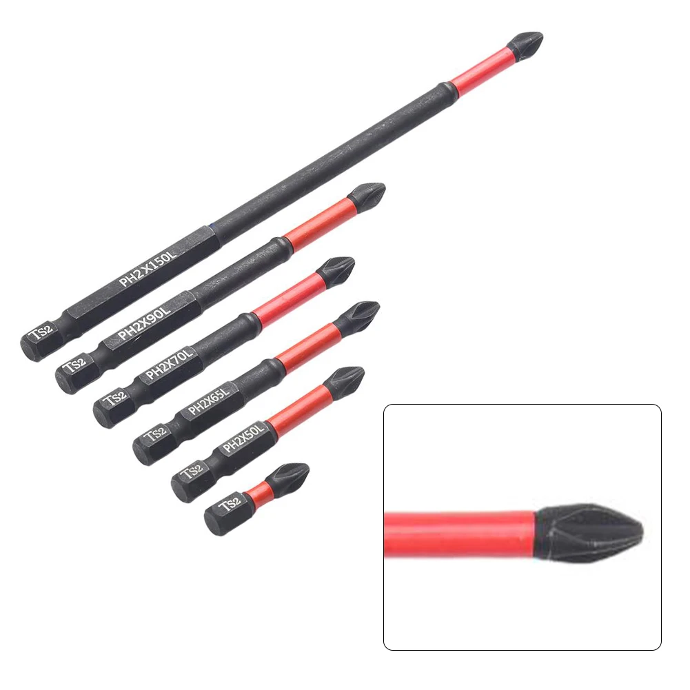 Cross Screwdriver Screwdriver Bits PH2 High Hardness High Quality Inductive Hardening Non-slip Screwdriver Bits