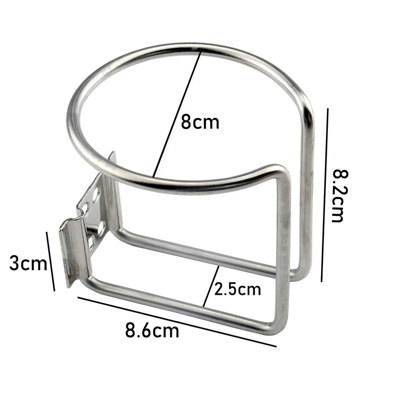 2pcs Stainless Steel Boat Ring Cup Drink Holder Universal Drinks Holders for Marine Yacht Truck RV Car Trailer Hardware