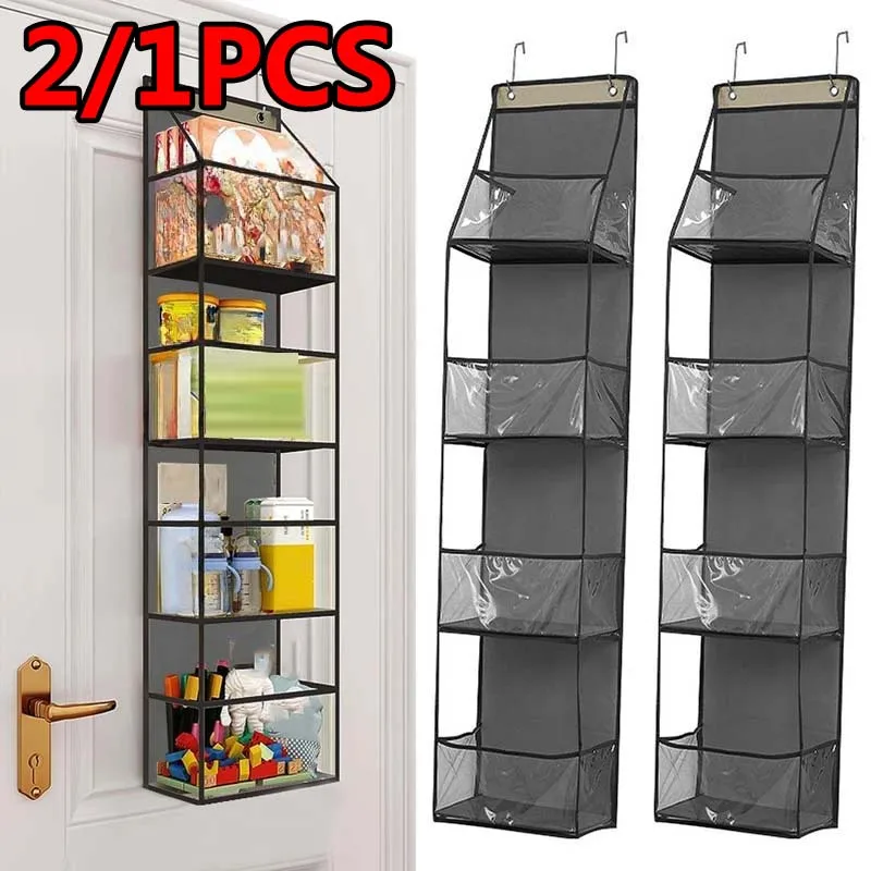 

2/1Pcs 4-6 Layer Multi-functional Hanging Bag Fabric Storage Bags for Behind The Door Underwear Clothes Miscellaneous Organizer