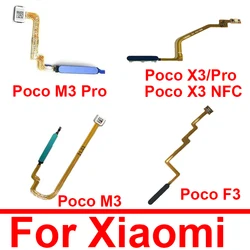 Fingerprint Sensor Flex Cable For Xiaomi Poco X3 Pro F3 Pro M3 Pro For Redmi 9T Home Key Touch ID Fingerprint with Power Button