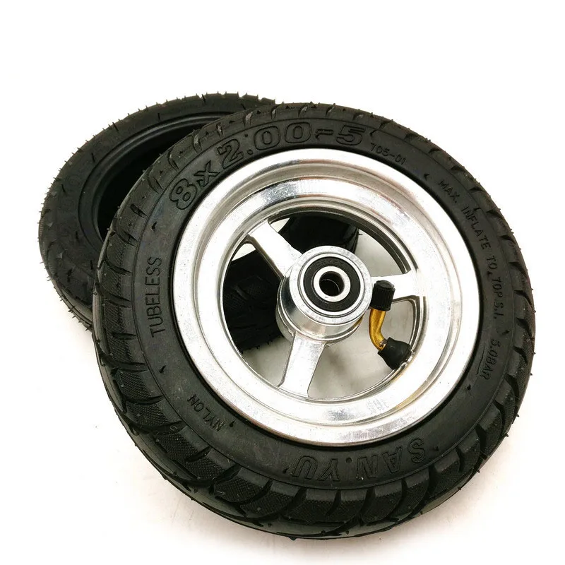 8x2.00-5 Tubeless Tire Wheel Tyre 8X2.00-5 wheel hub Pocket Bike MINI Bike Electric Wheelchair Wheel Motor