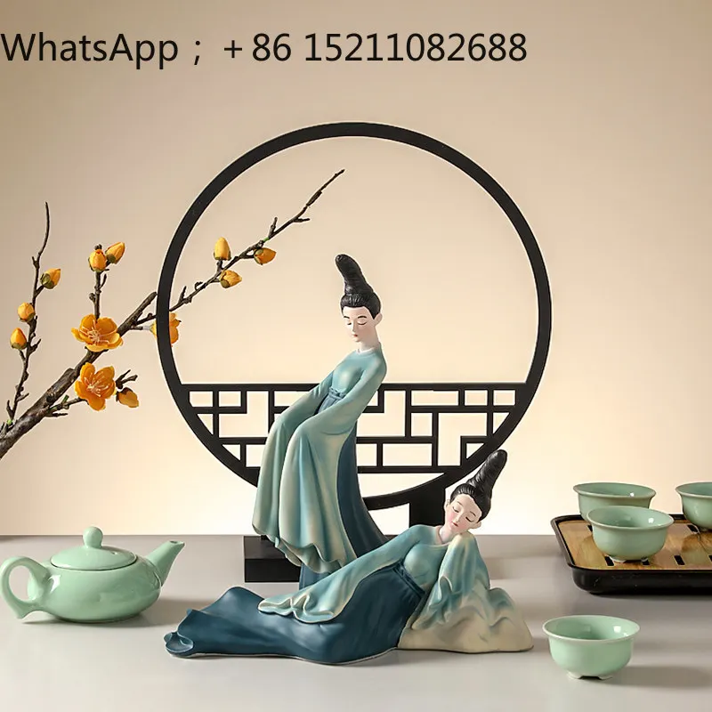 SCY ladies ornaments merchandise small apartment living room antique Zen Bogu rack decorations housewarming gifts