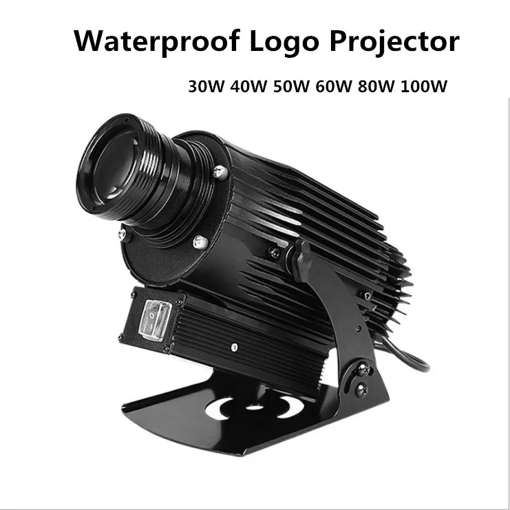 Aluminum Alloy Silver OUTDOOR 4500Lumens Gobo Projector Waterproof 30W 40W 50W 60W 80W 100W Custom Image Projectors Light Image