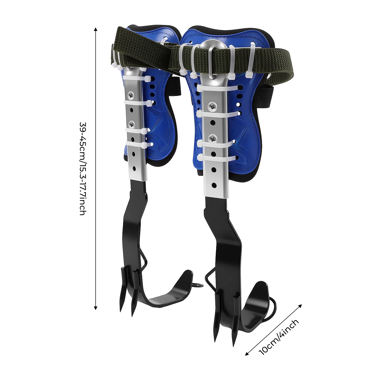 Climbing Pitons, Tree Climbing Gear, Adjustable Climbing Tool Set, Q235 Thickened Steel, Anti-Rust Carbon Steel, Safety Harness Rope Gloves, 2kg Lightweight, Durable Outdoor Mountaineering Rock Arborist Equipment, Easy Clean, Secure Strap Kit