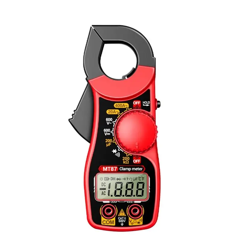 B62B MT87 Digital Clamp Meter Multimeter 400A AC, 600V AC DC 1999 Counts, NCV Capacitance Resistance Diode Buzzer Data Hold