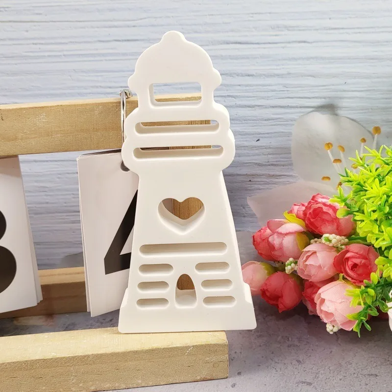 DIY Love Lighthouse Plaster Silicone Mold Candle Holder Desktop Ornament Cake Baking Epoxy Resin Mold Home Crafts Decoration