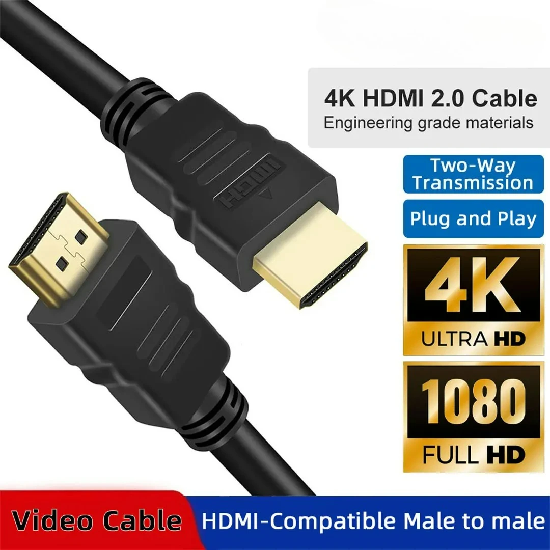 HDMI-kompatibel Kabel Video Kabel Vergoldet 1,4 4K 1080P 3D Kabel für HDTV Splitter Switcher 0,5 M 1,5 M 3M HDMI Zu HDMI Kabel