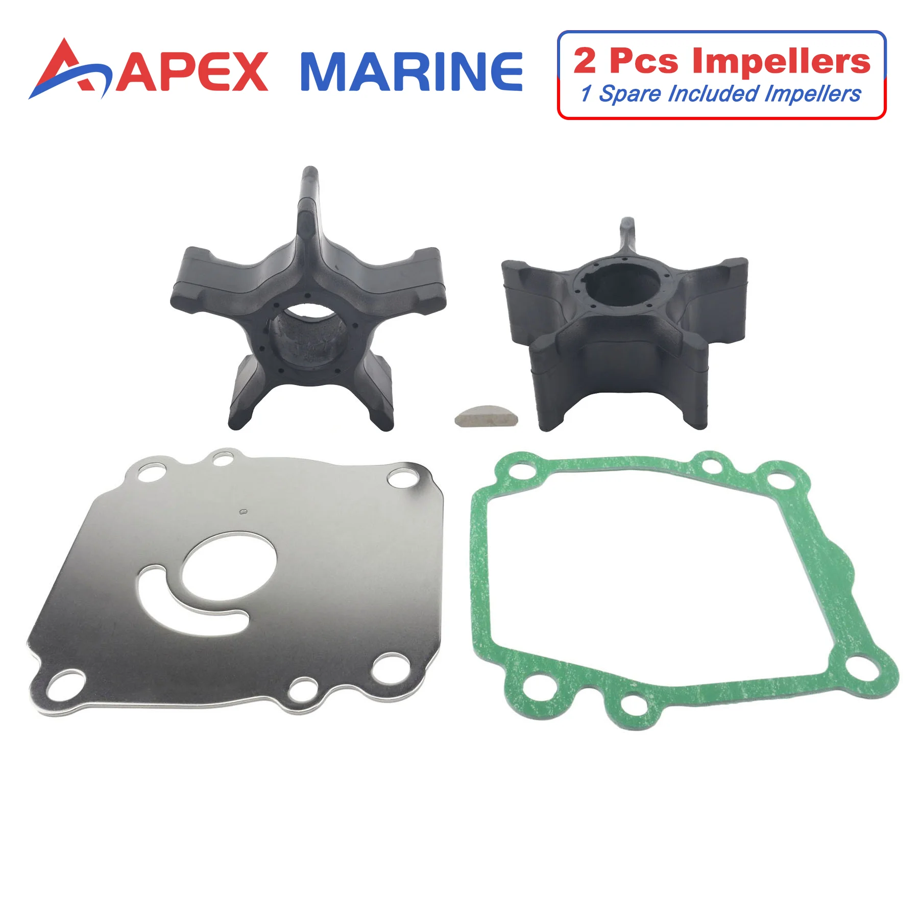 Fits for Suzuki 4-Stroke Outboard 90 100 115 140 HP DF90 DF100 DF115 DF140 Water Pump Service Kit with 2 Impellers 17461-90J01