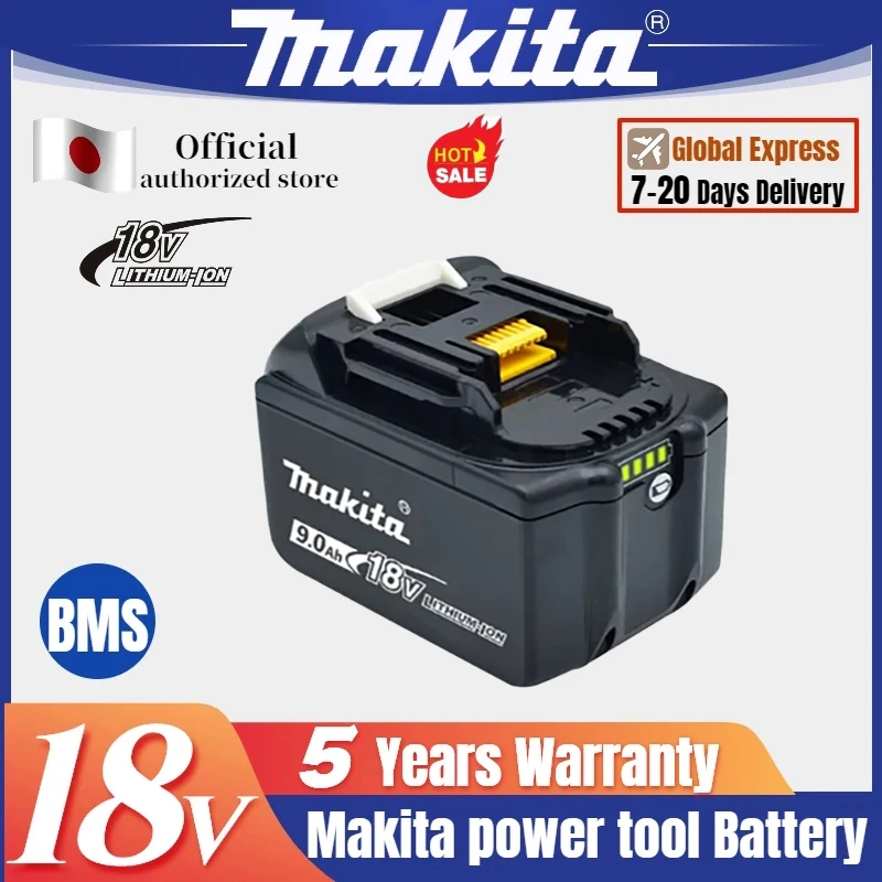 Batería de iones de litio para makita, pila Original de 18v, 9Ah para Makita LXT BL1830  BL1860  BL1860 TW251D TD251DZ, bl1850