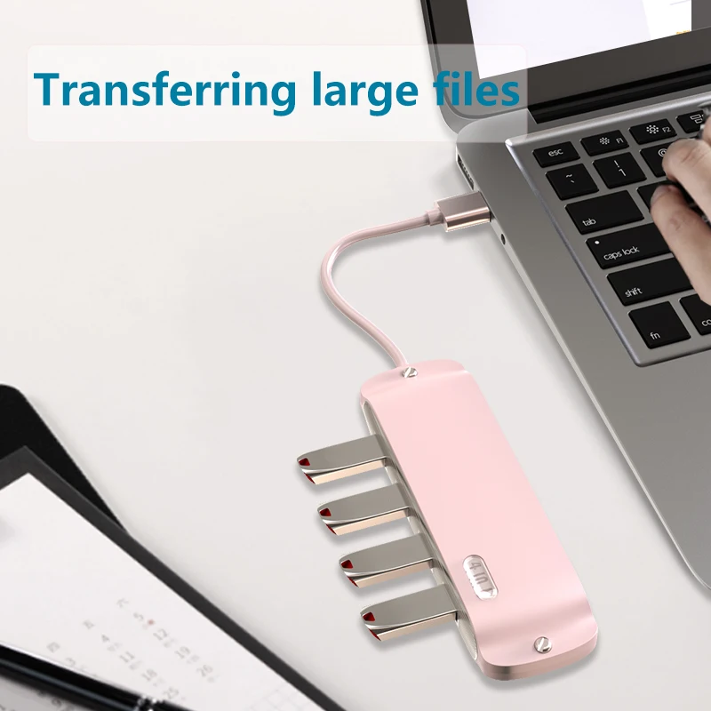 

USB-концентратор 8-в-1, многофункциональная док-станция расширения 3.0, конвертер типа C PD, конвертер для ноутбука с быстрой зарядкой