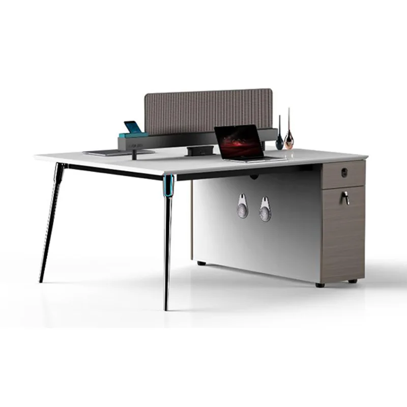 Financial desk staff desk and chair combination: company minimalist staff desk