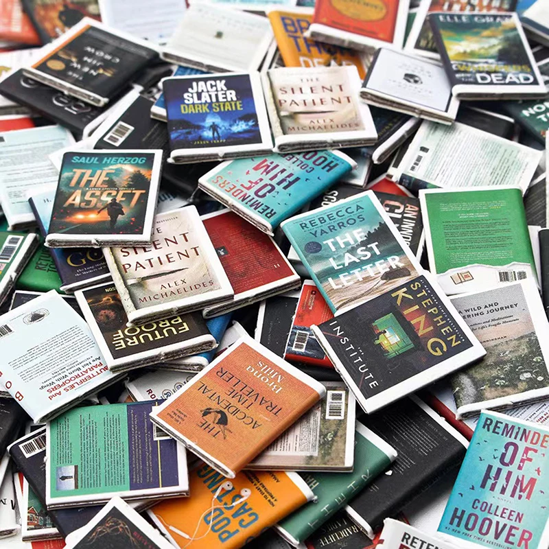 Fesselndes 50-teiliges Puppenhaus-Möbelzubehör: Mini-Büchermodell für Buchhandelsszene