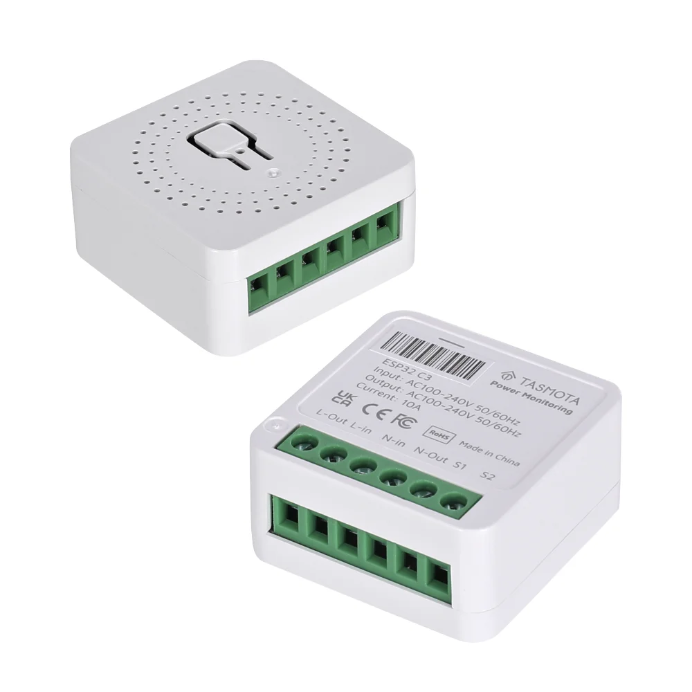 IoTorero Tasmota Matter MQTT Mini Relay ESP32C3 Consumption Monitoring 16A Works With Home Assistant