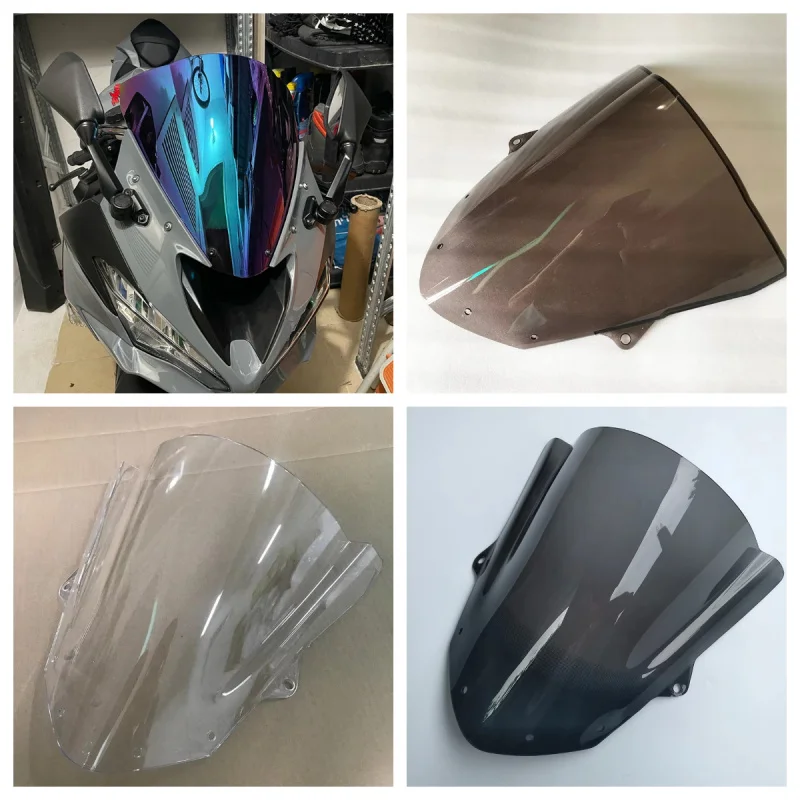 ZX6R Windshield For Kawasaki Ninja ZX 6R 636 ZX-6R Double Bubble Wind Windscreen 2009 2010 -2017 2018 2019 2020 2021 2022 2023