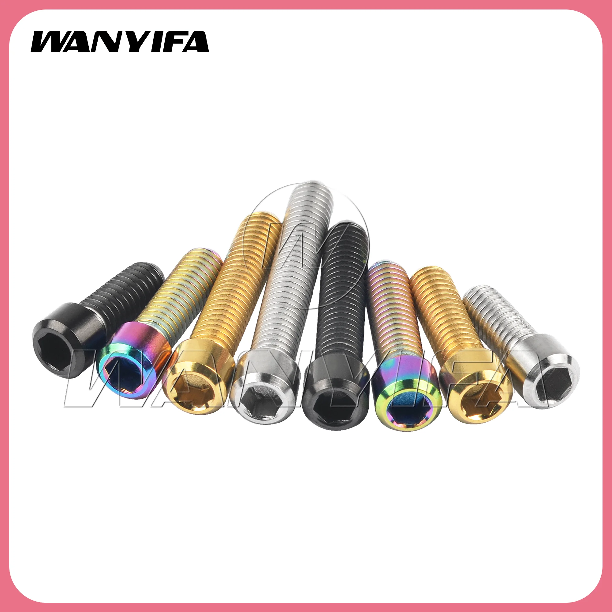 Wanyifa  M4x10/13.5/15/20/25mm Bike Front/Rear Derailleur Titanium Bolt  for Bicycle Shift Adjustment Bolts Parts