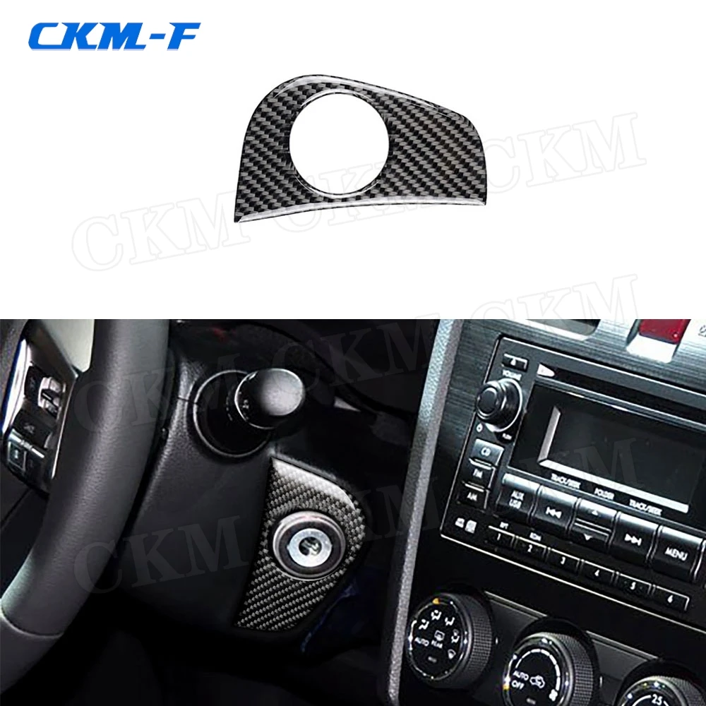 

Carbon Fiber Car Key Hole Start Switch Trim Frame Cover Sticker For Subaru Forester XV Crosstrek WRX STI 2015-2019 LHD