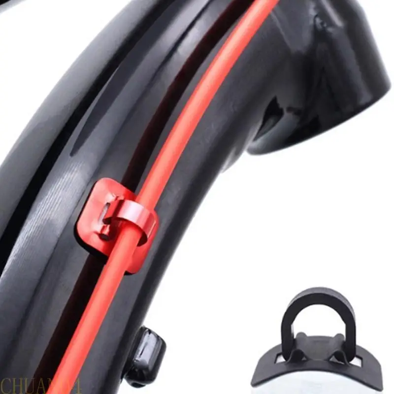 

A1A2 10pcs Bicycles Brake Cables Clip Aluminum Durability Bike Oil Tube Fixed Clamp for Easy Installation