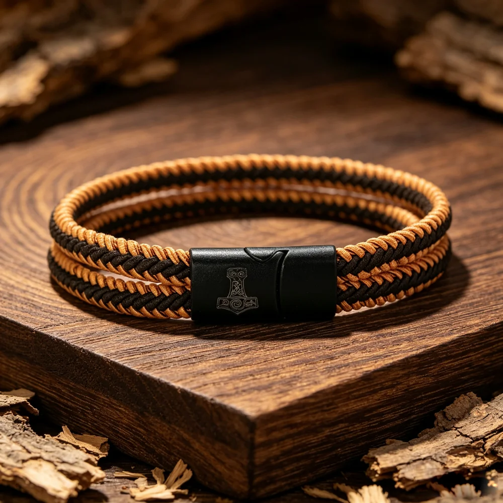 Unique Ethnic Fabric Cord Bracelet For Men Multi Colors And Sizes Available Durable Sweat Resistant Wrist Accessory Viking Joias view 5