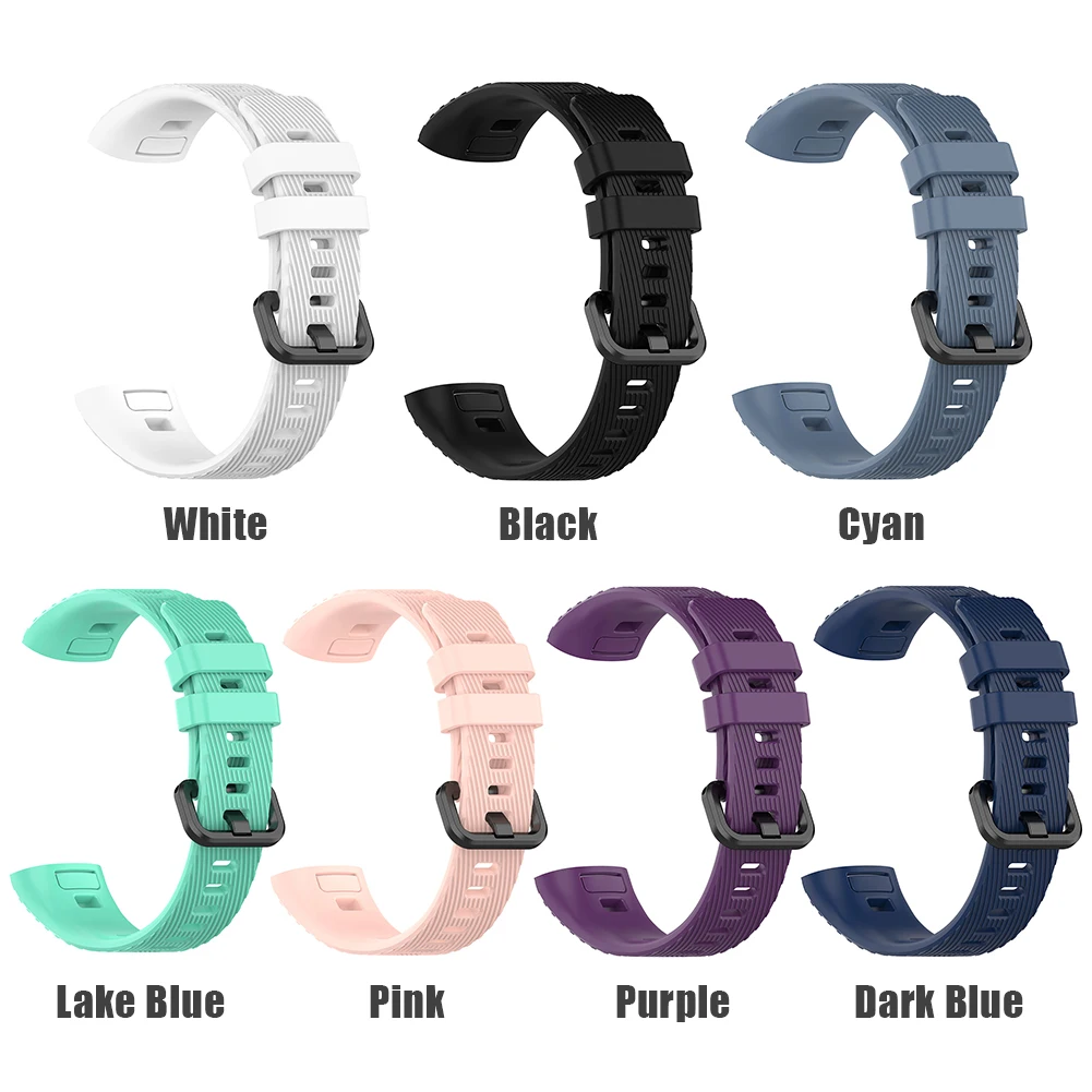 Silicone Adjustable Watchband Wrist Strap Belt Conveninently and Simple Installation for Huawei Band 4 Pro TER-B29S