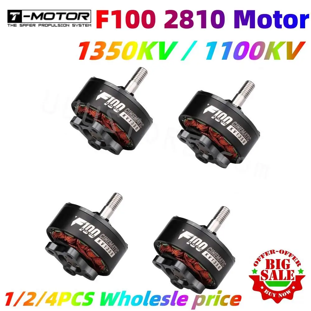 T-motor F100 2810 1350KV 1100KV 5-6S 6S Brushless Motor for RC Multirotor FPV Racing Freestyle L7 X8 XL8 XL7 Long Range Drones