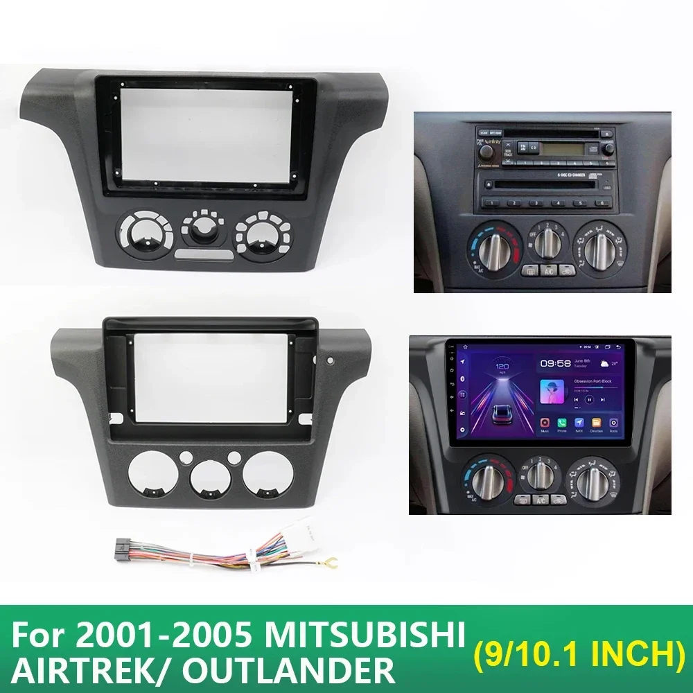 For 2001-2005 MITSUBISHI AIRTREK/ OUTLANDER Audio MP5 Stereo Dash Panel Mounting  Frame Kit Center Console Car Radio Fascia