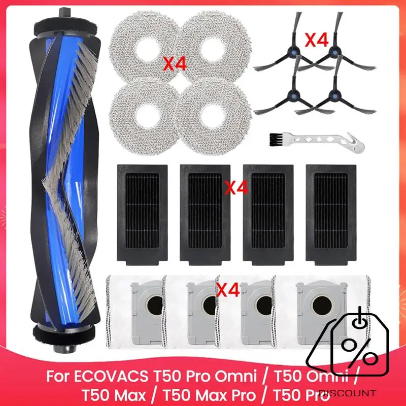 Запасная часть ABKR для Ecovacs T50 Pro Omni/T50 Omni/T50 Max/T50 Max Pro/T50 Pro, аксессуары для роботов-пылесосов
