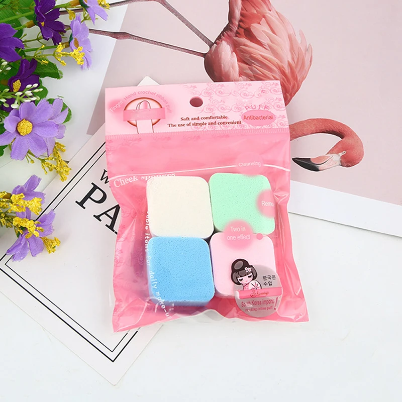 4 قطعة/المجموعة الماس شكل الوجه ماكياج مسحوق نفخة الملونة إسفنجة لينة BB كريم نفخة مستحضر إخفاء العيوب مسحوق نفخة الجمال أدوات