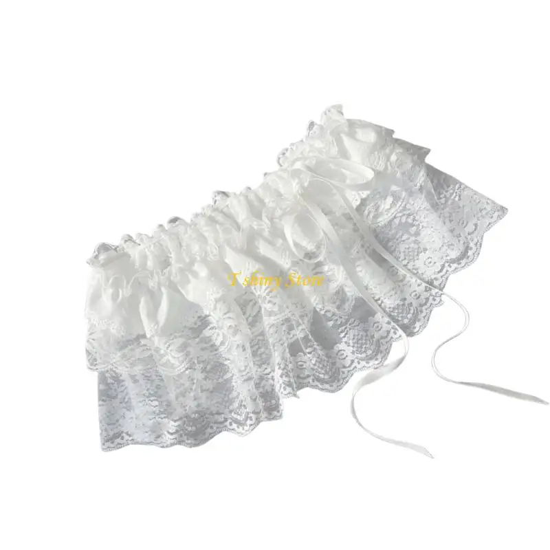 N58F White Floral Stretch Mini Skirt Balletcore Elastic Waistband Lightweight Summer Skirt For Women