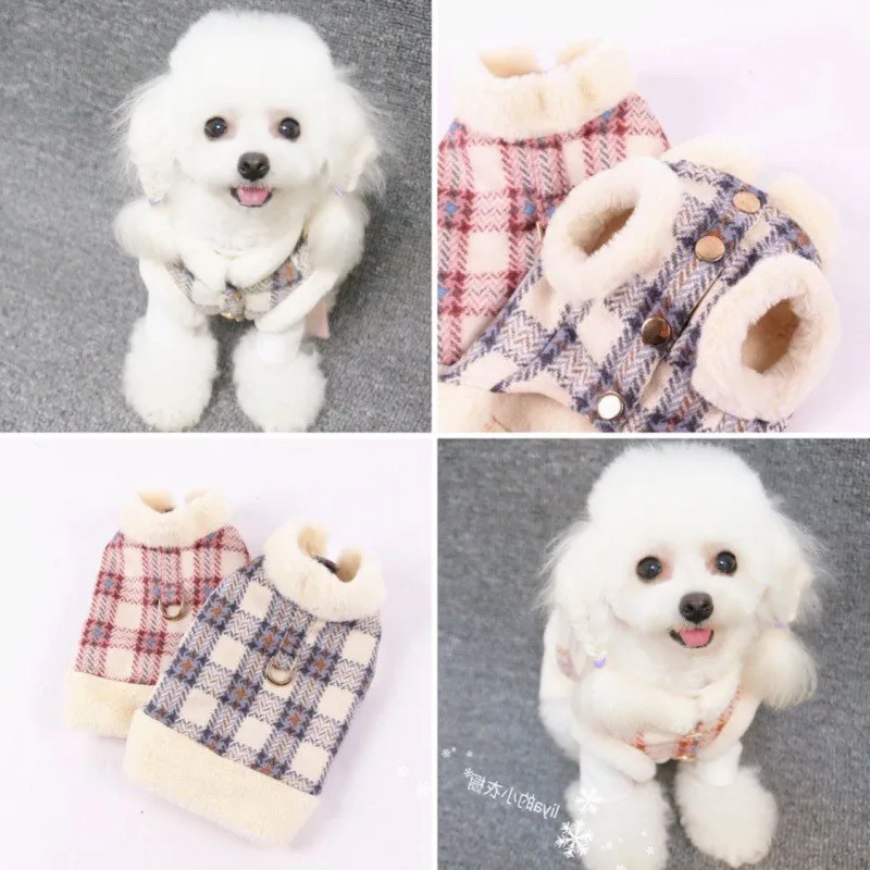 

Dog clothing, winter thick deer dog teddy bear pet clothing, cat clothing