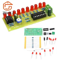 Oświetlenie LED Chaser woda płynąca lampa LED moduł elektroniczne zestawy do samodzielnego wykonania NE555 + CD4017 sterownik zasilany wodą NE555 obwód czerwony