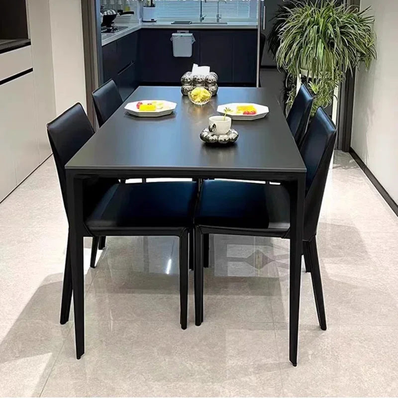 Light Luxury Kitchen Dining Table Unique Oilproof Modern Restaurant Dinning Tables 4 Chairs White Mesas De Jantar Home Furniture