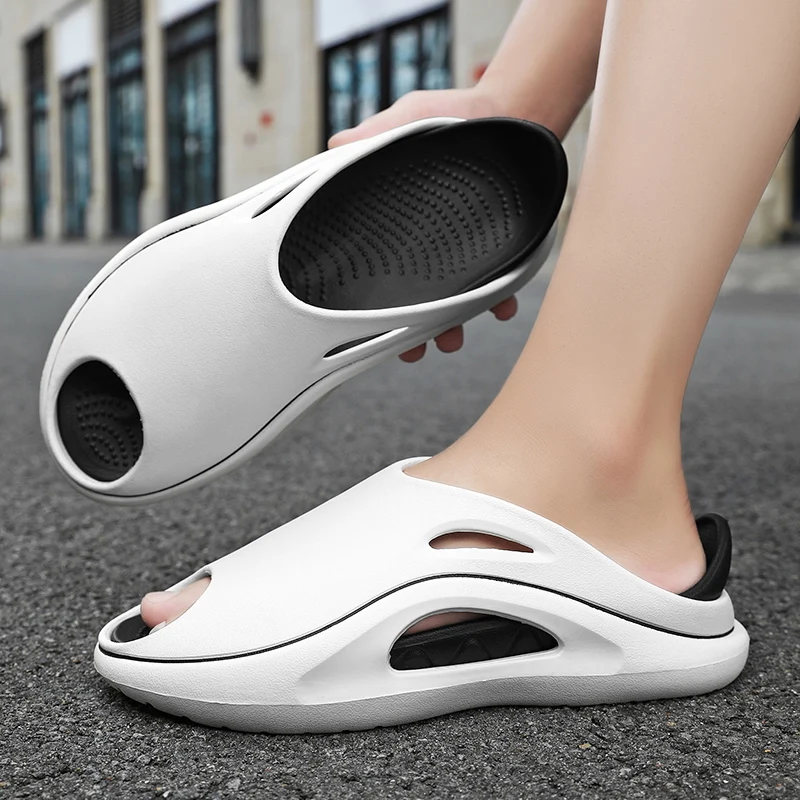 Man Non-slip Shoes Bathroom Leaking Quick-Drying Slippers Hollow Light weight Household Woman Couple Slippers Man Shoes